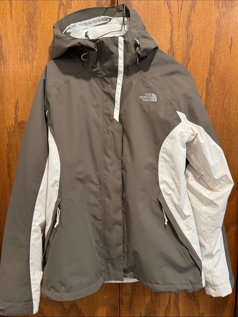 2 in 1 The North Face Women's Brown and White Ski Jacket Medium